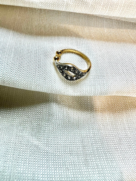 Cz stoned gold plated press in nosering NR3043