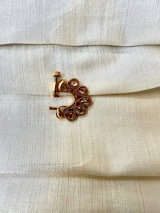 Antique gold plated clear stoned nosering NR3020