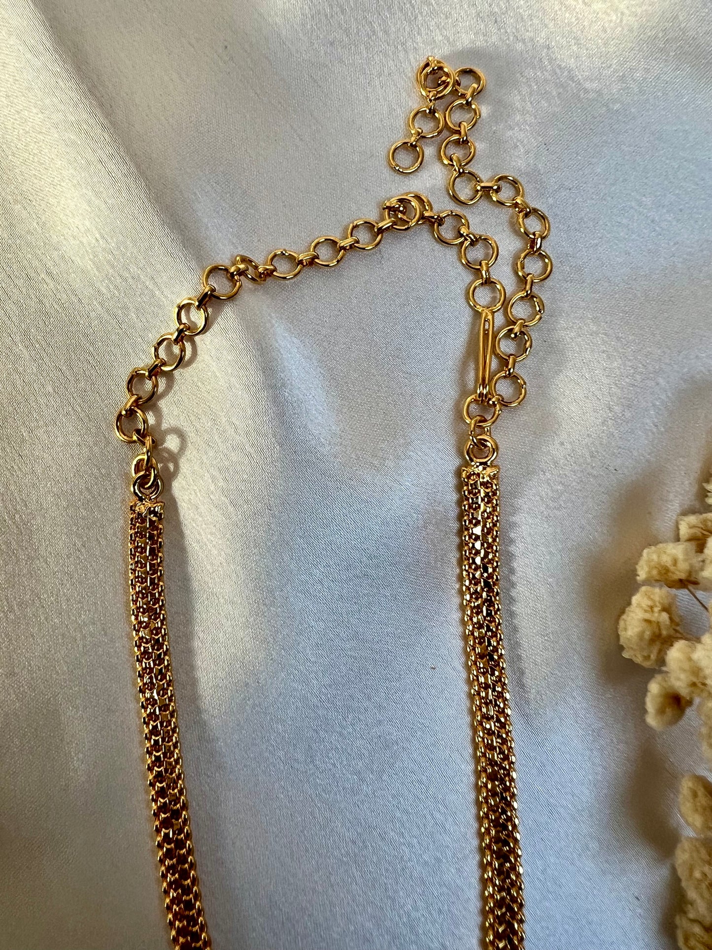 INDRANI- Short impon rubygreen necklace  N3147