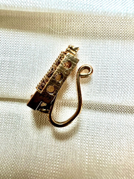 Antique gold plated long press in nosering NR3046