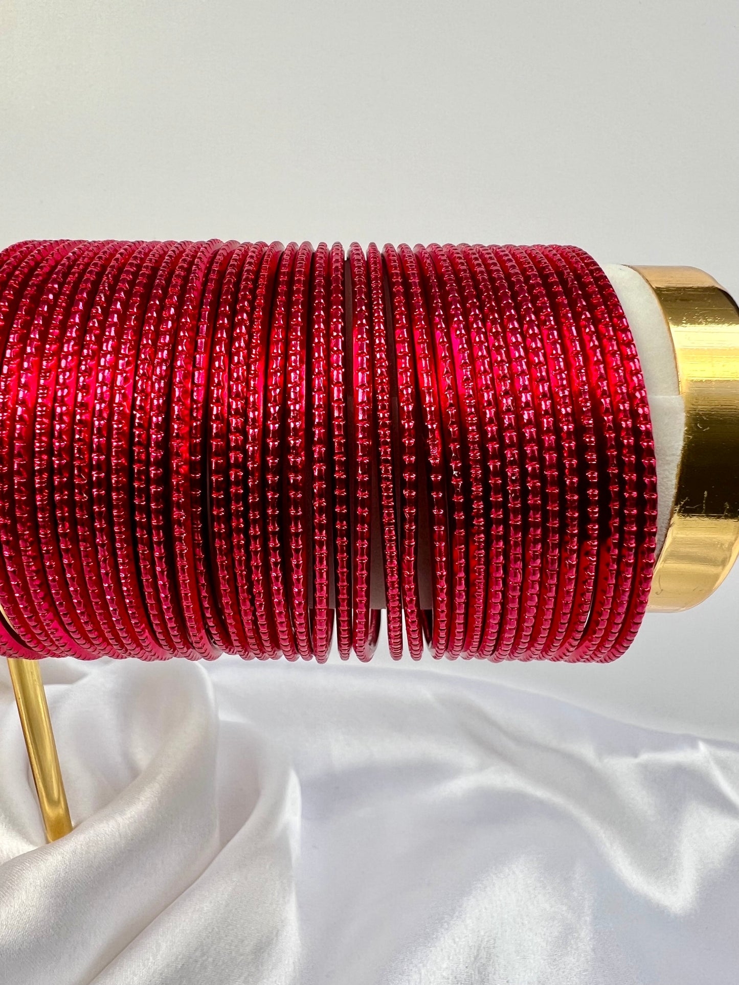 Red bangles set of thirty-six B3026