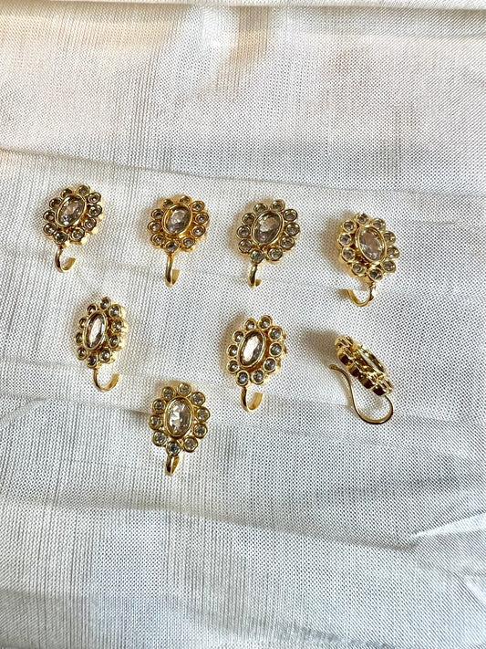 Jadau Kundan gold plated press in nosering NR3072