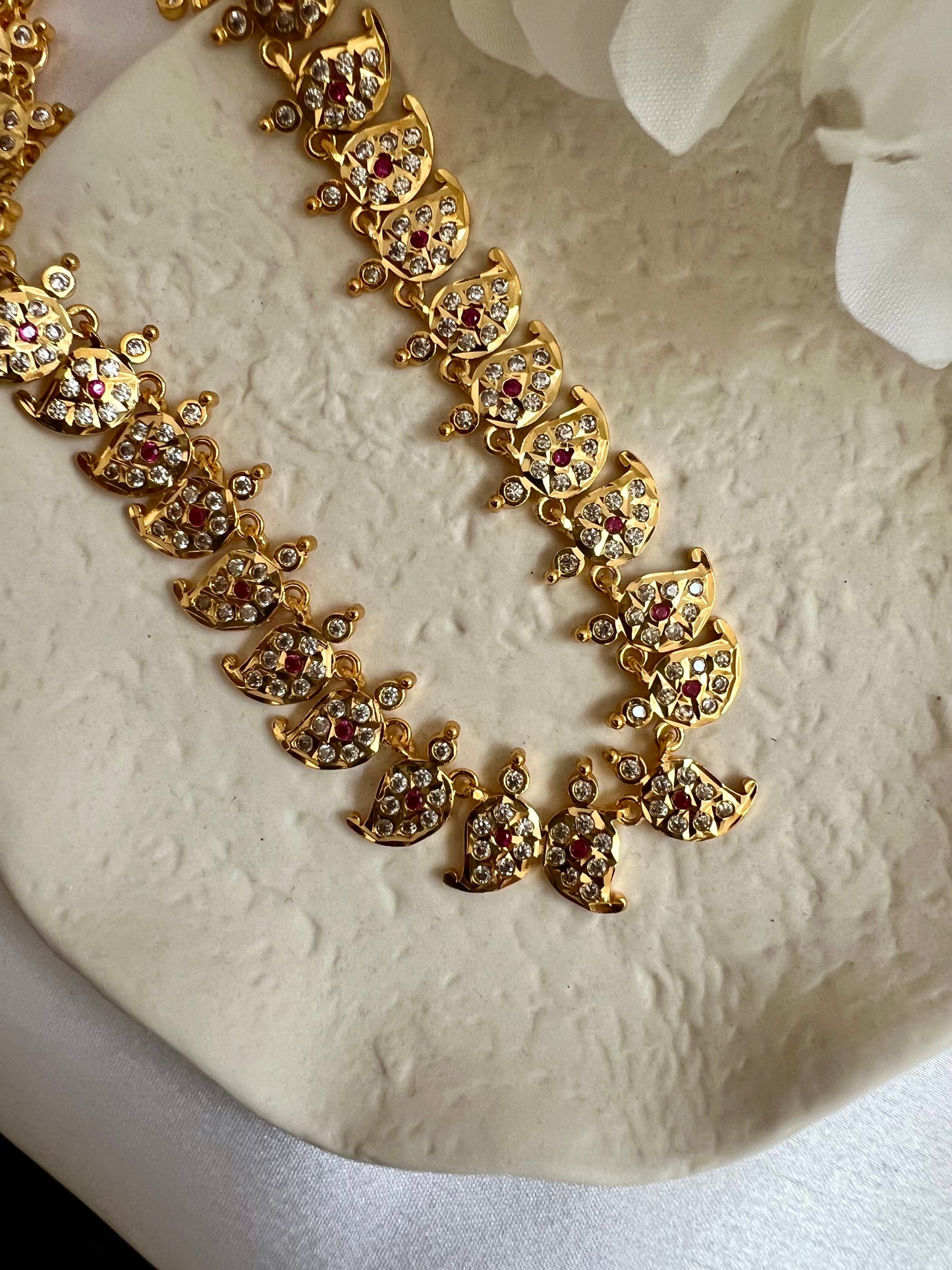 CHITRA - Short mango traditional impon chain necklace N3078