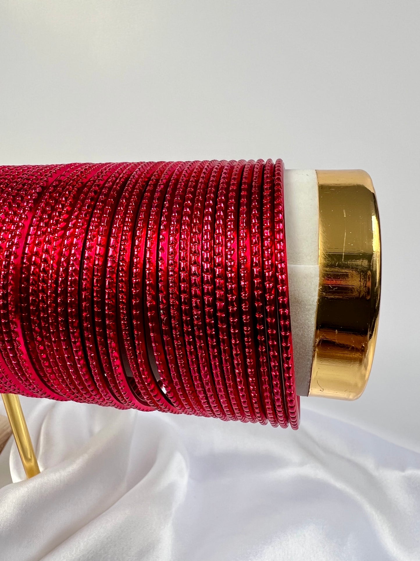 Red bangles set of thirty-six B3026