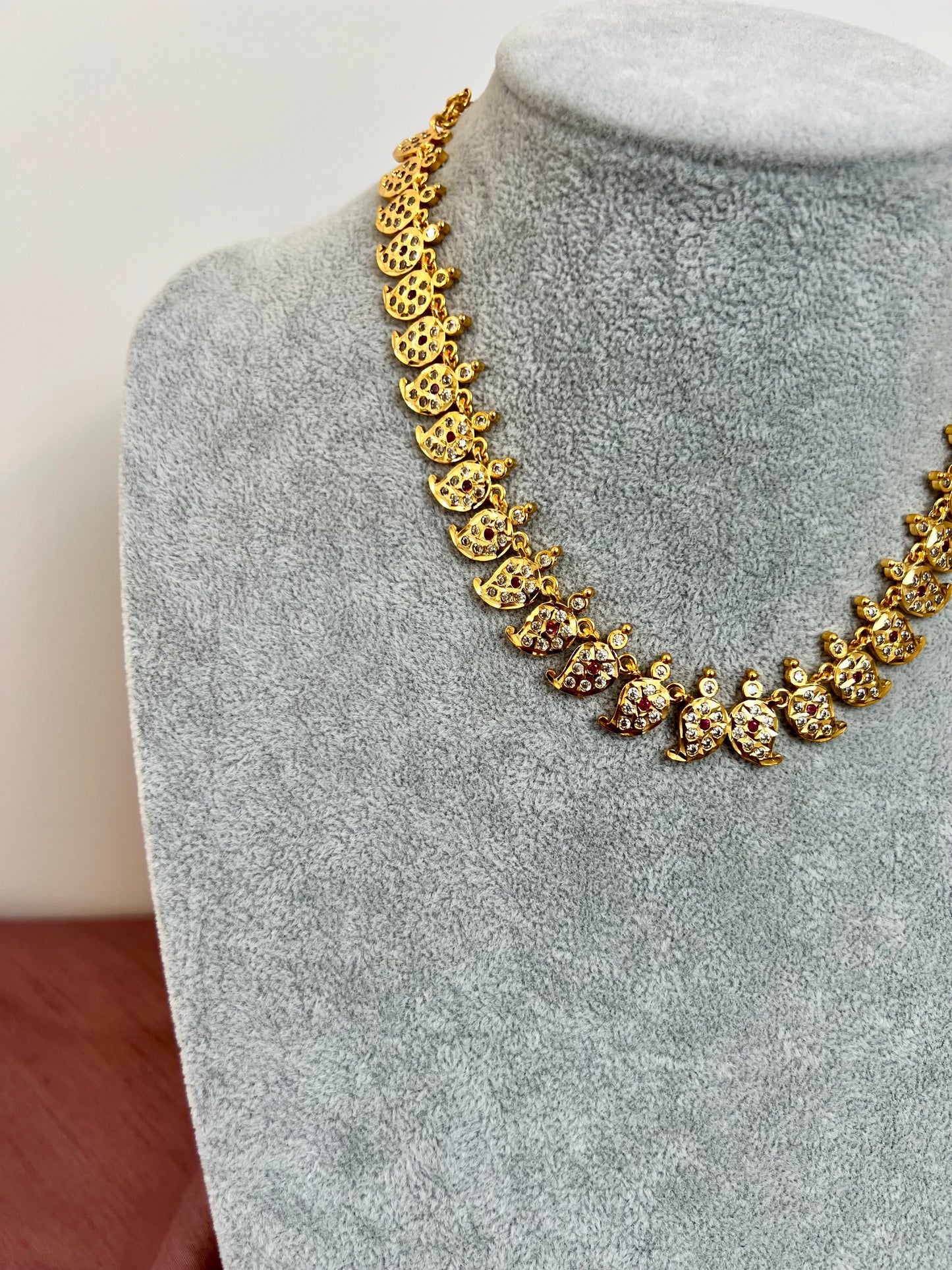 CHITRA - Short mango traditional impon chain necklace N3078