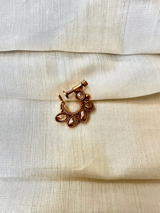 Antique classic clear stoned nosering NR3019