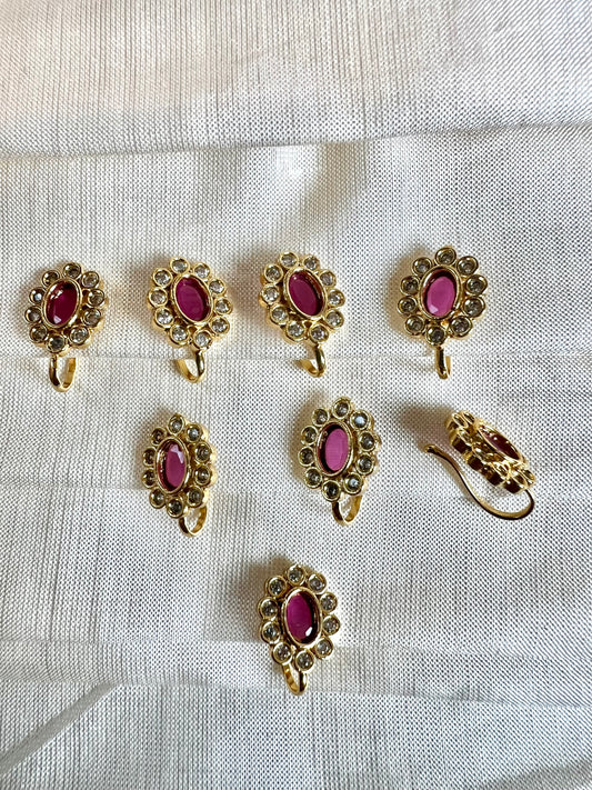 Jadau Kundan gold plated press in nosering NR3072