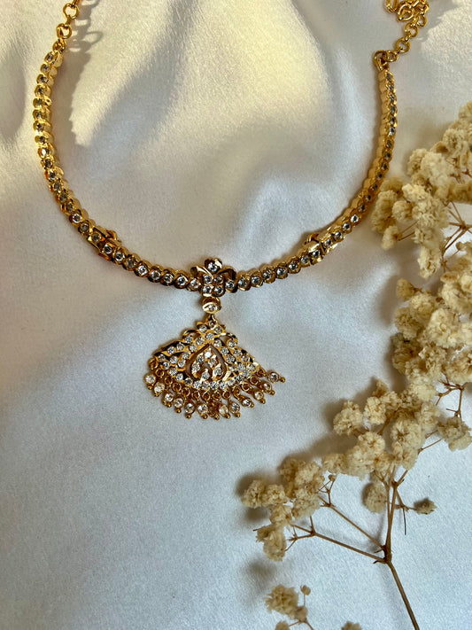 KANI - Simple traditional attigai with white stones N3091