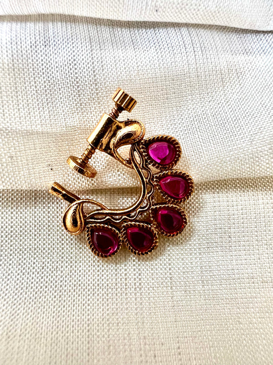 Antique ruby stoned nosering NR3015