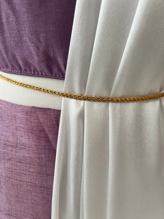 Simple patterned gold plated waistchain W3013