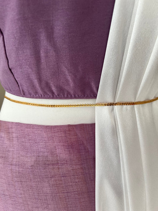 Simple patterned gold plated waistchain W3014