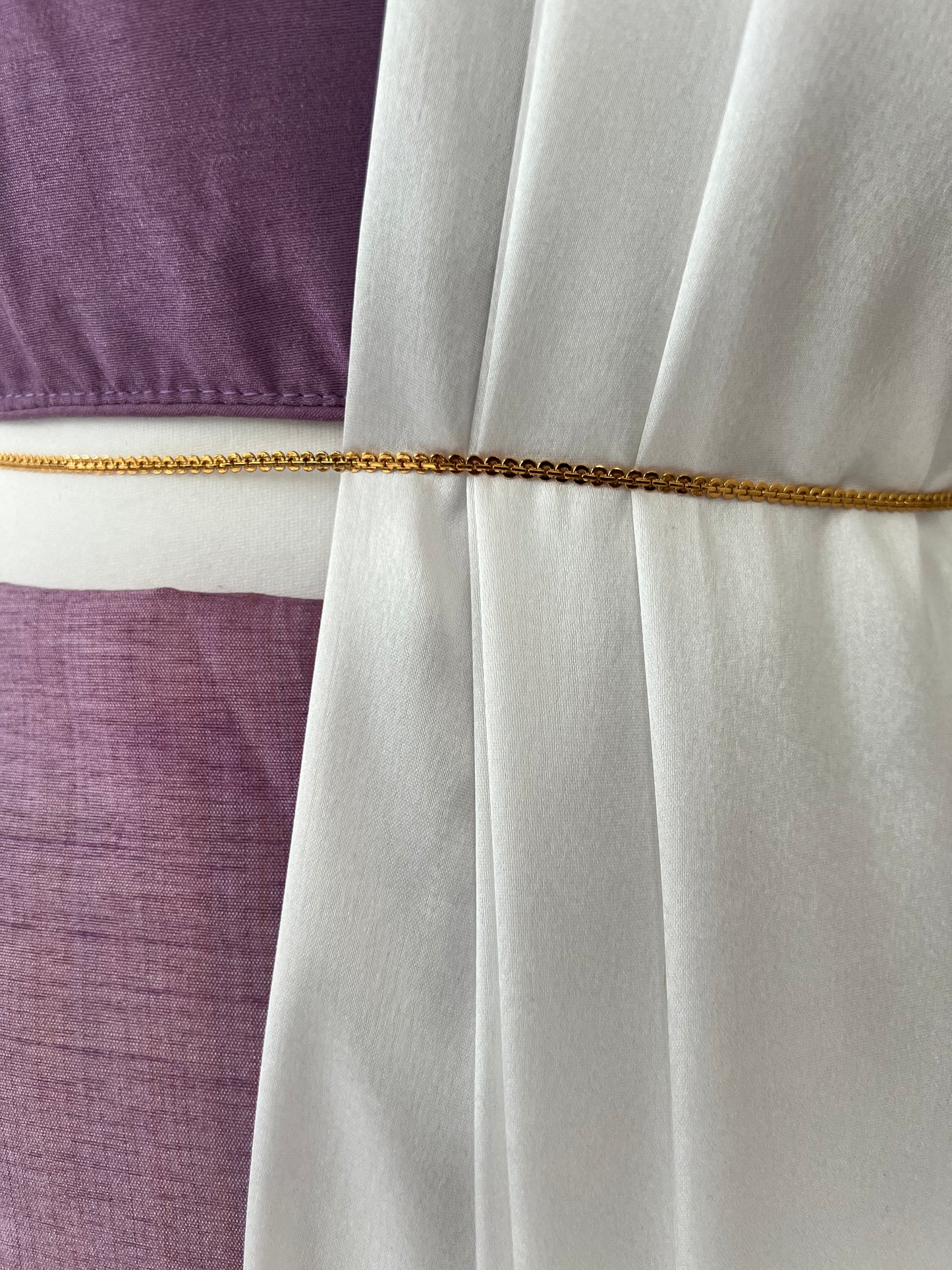 Simple patterned gold plated waistchain W3014