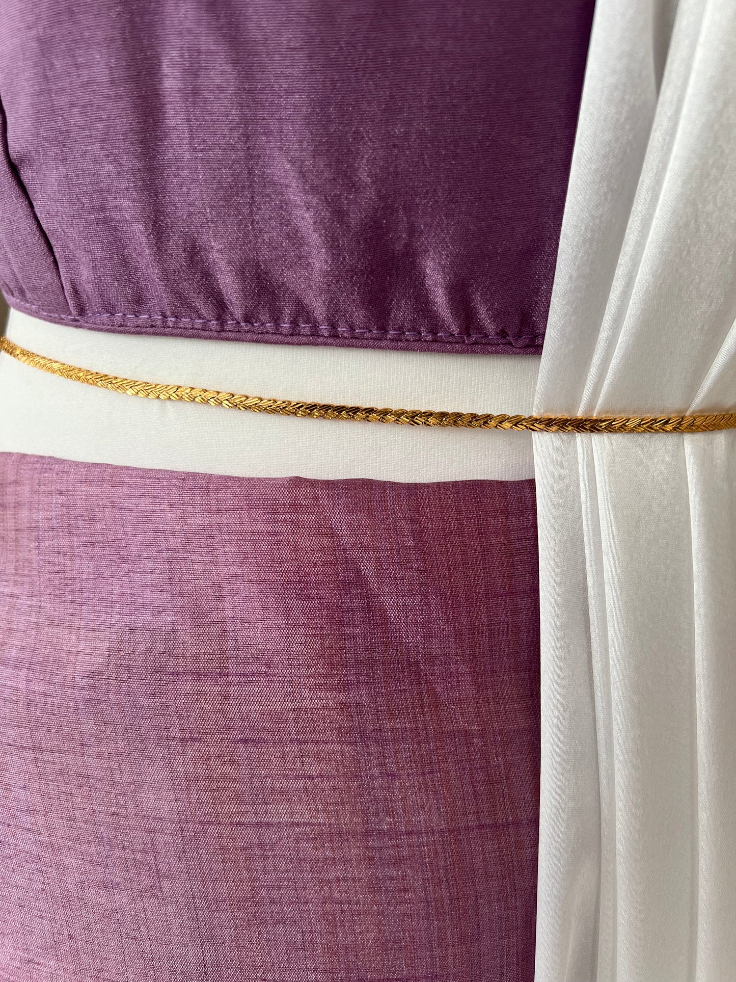 Antique plain patterned gold plated waistchain W3008