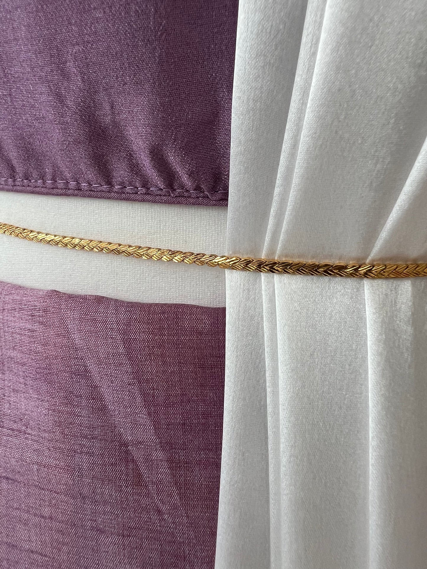 Antique plain patterned gold plated waistchain W3008