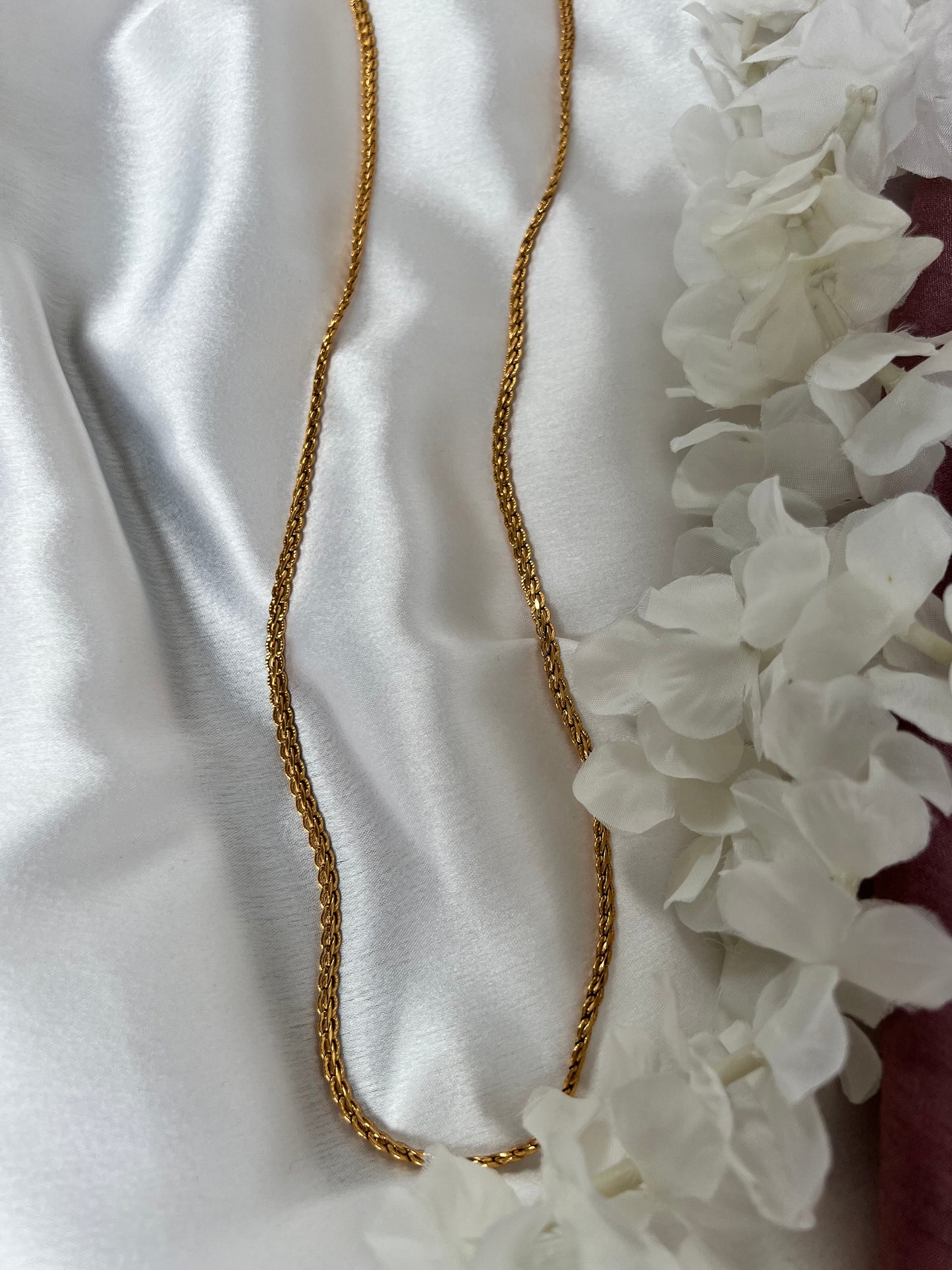 Simple patterned gold plated waistchain W3013
