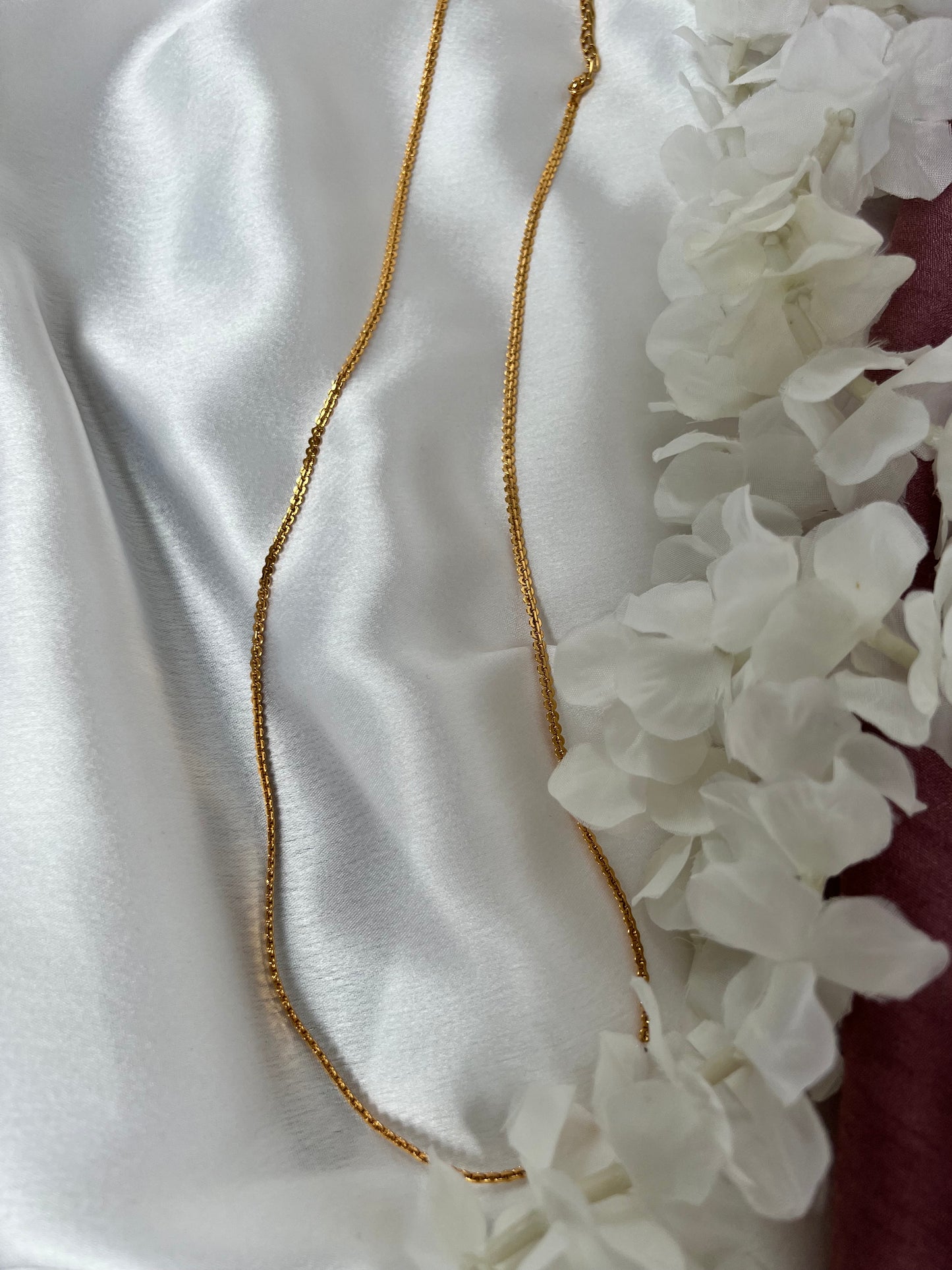 Simple patterned gold plated waistchain W3014