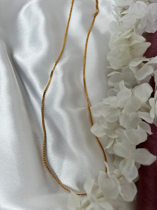 Simple patterned gold plated waistchain W3014