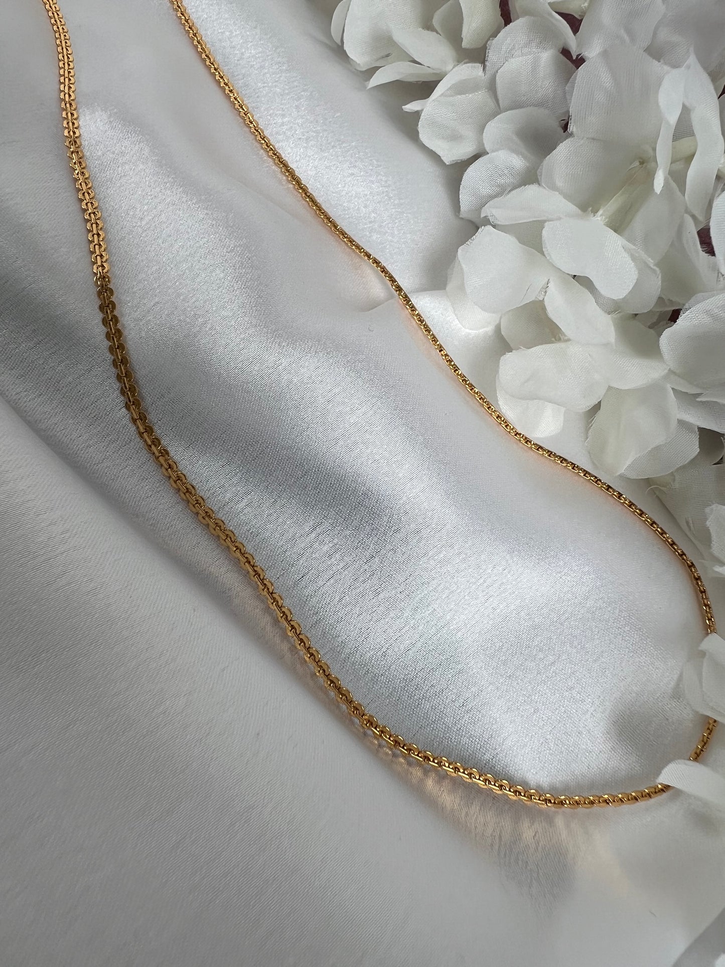 Simple patterned gold plated waistchain W3014