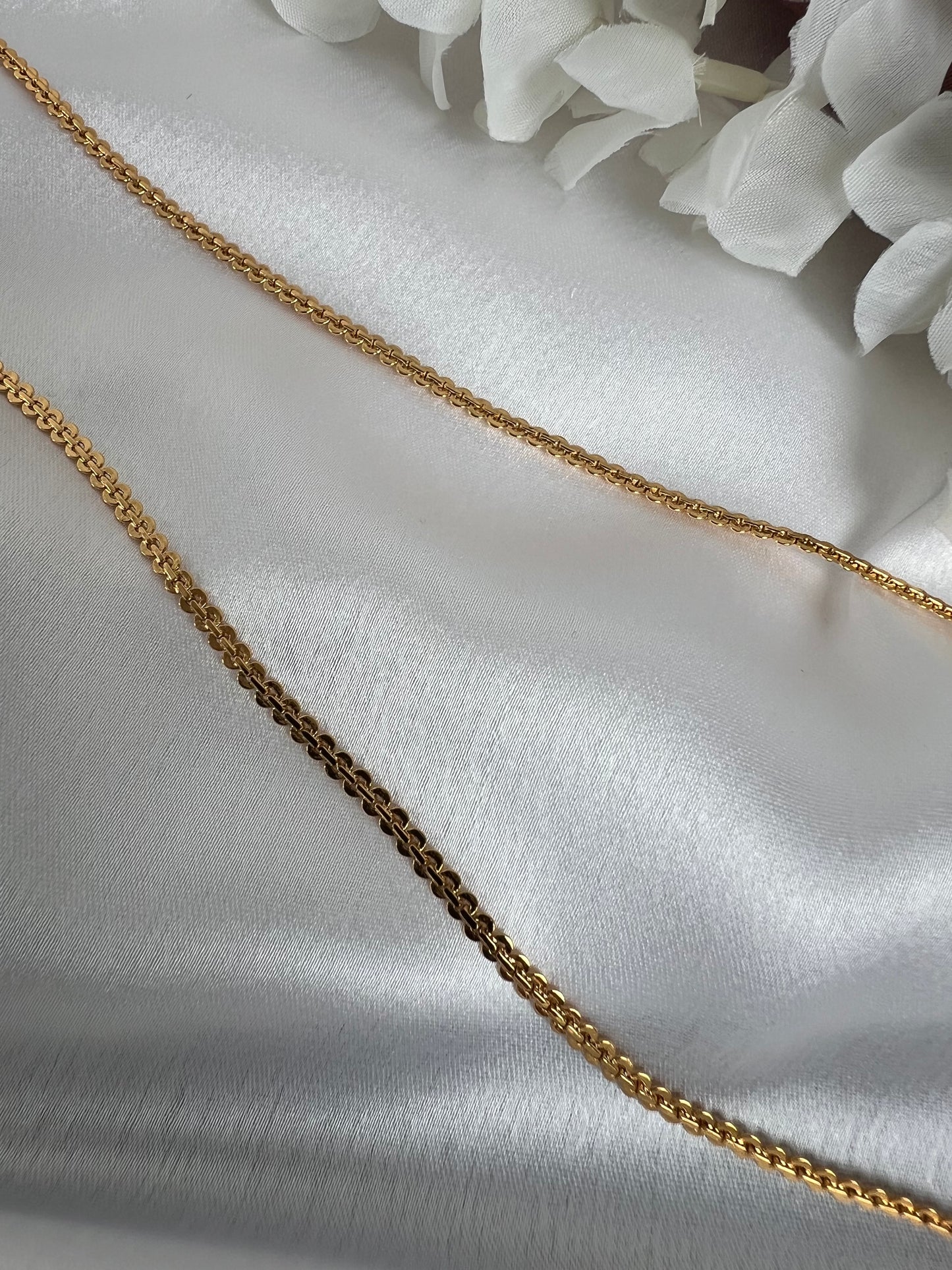 Simple patterned gold plated waistchain W3014