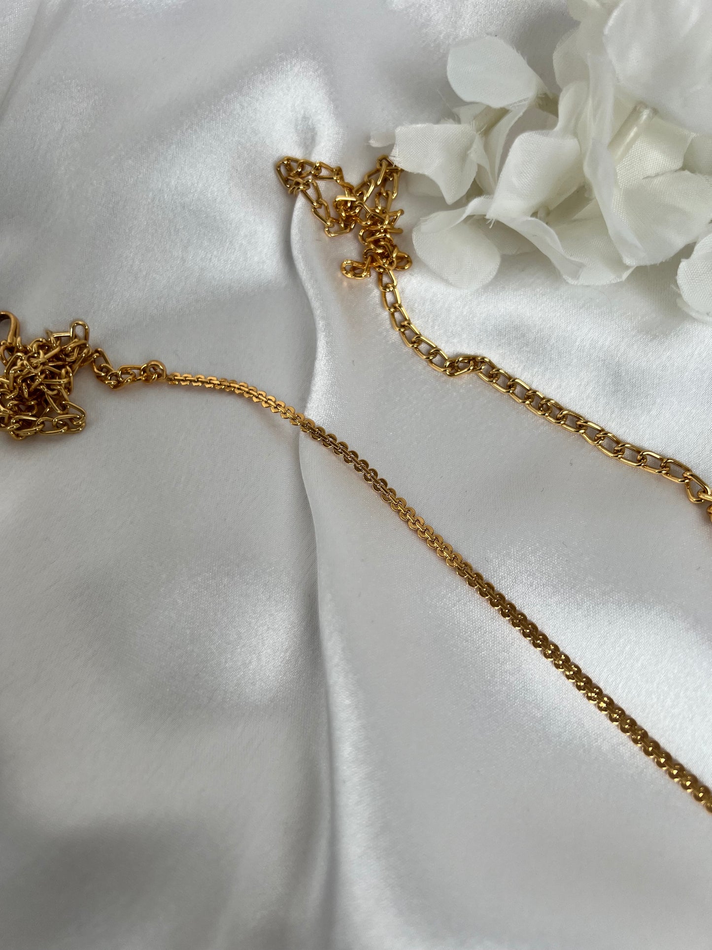 Simple patterned gold plated waistchain W3014