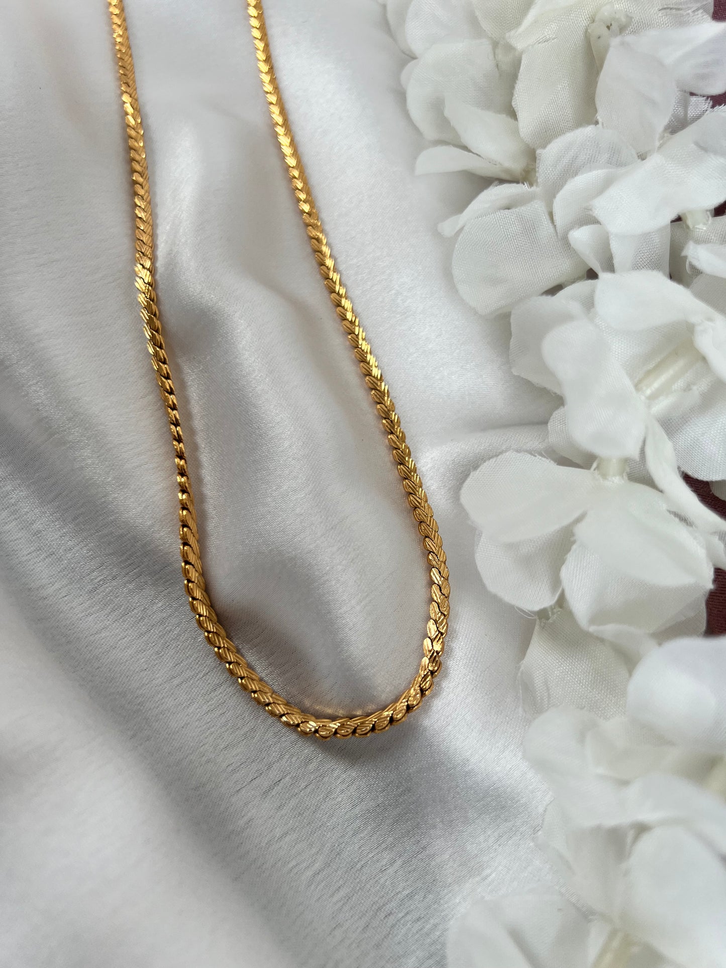 Antique plain patterned gold plated waistchain W3008