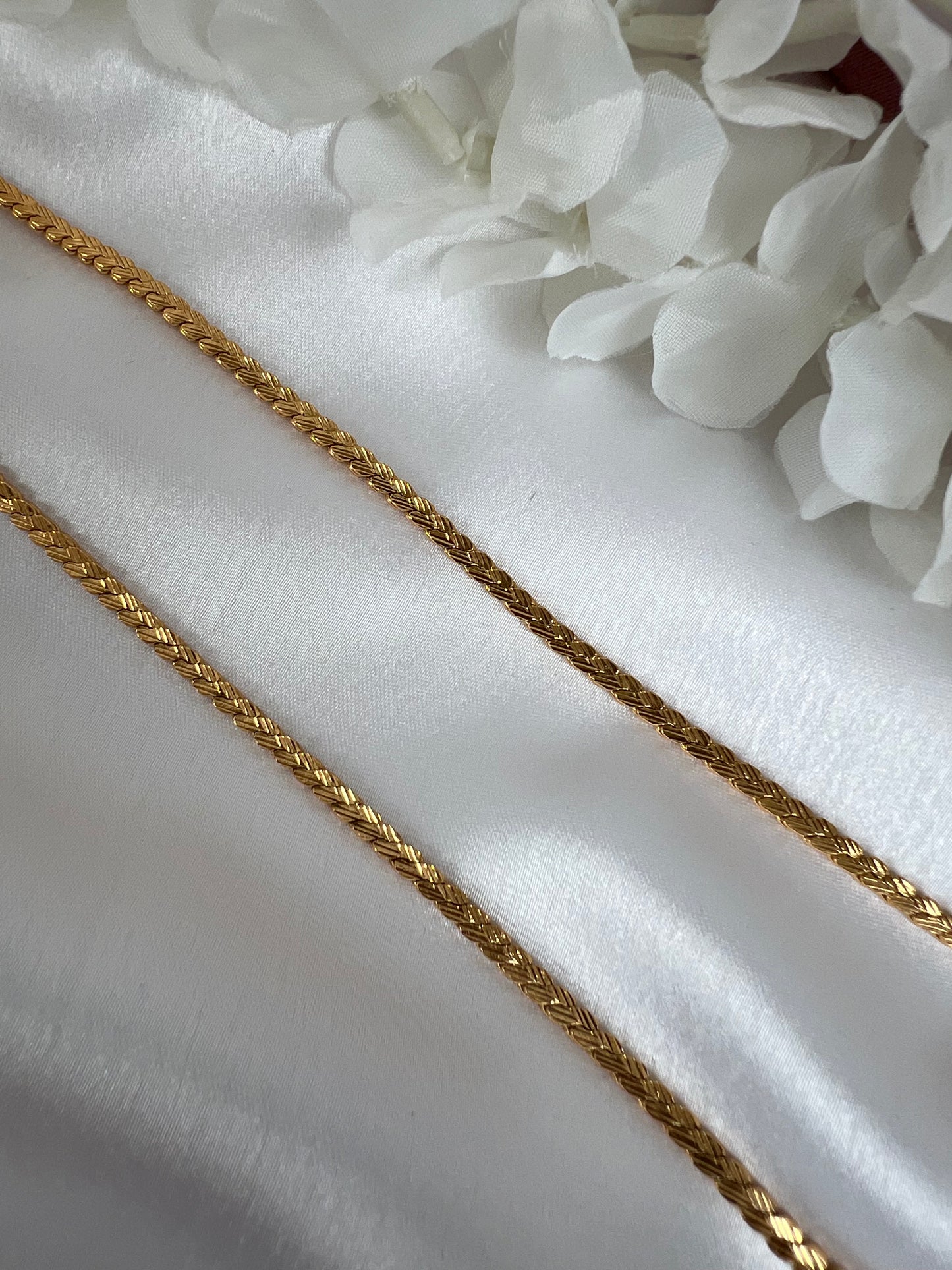 Antique plain patterned gold plated waistchain W3008