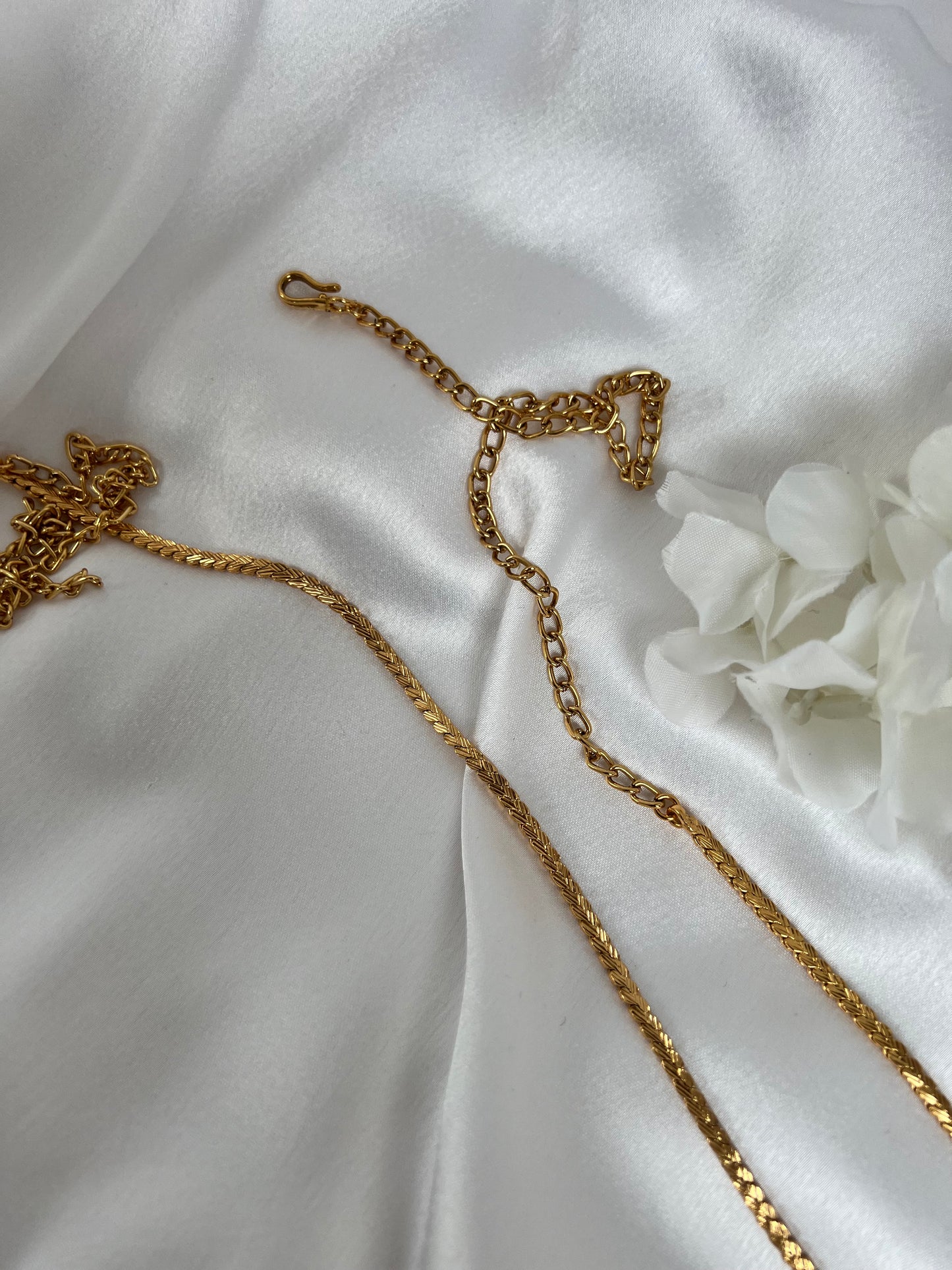 Antique plain patterned gold plated waistchain W3008