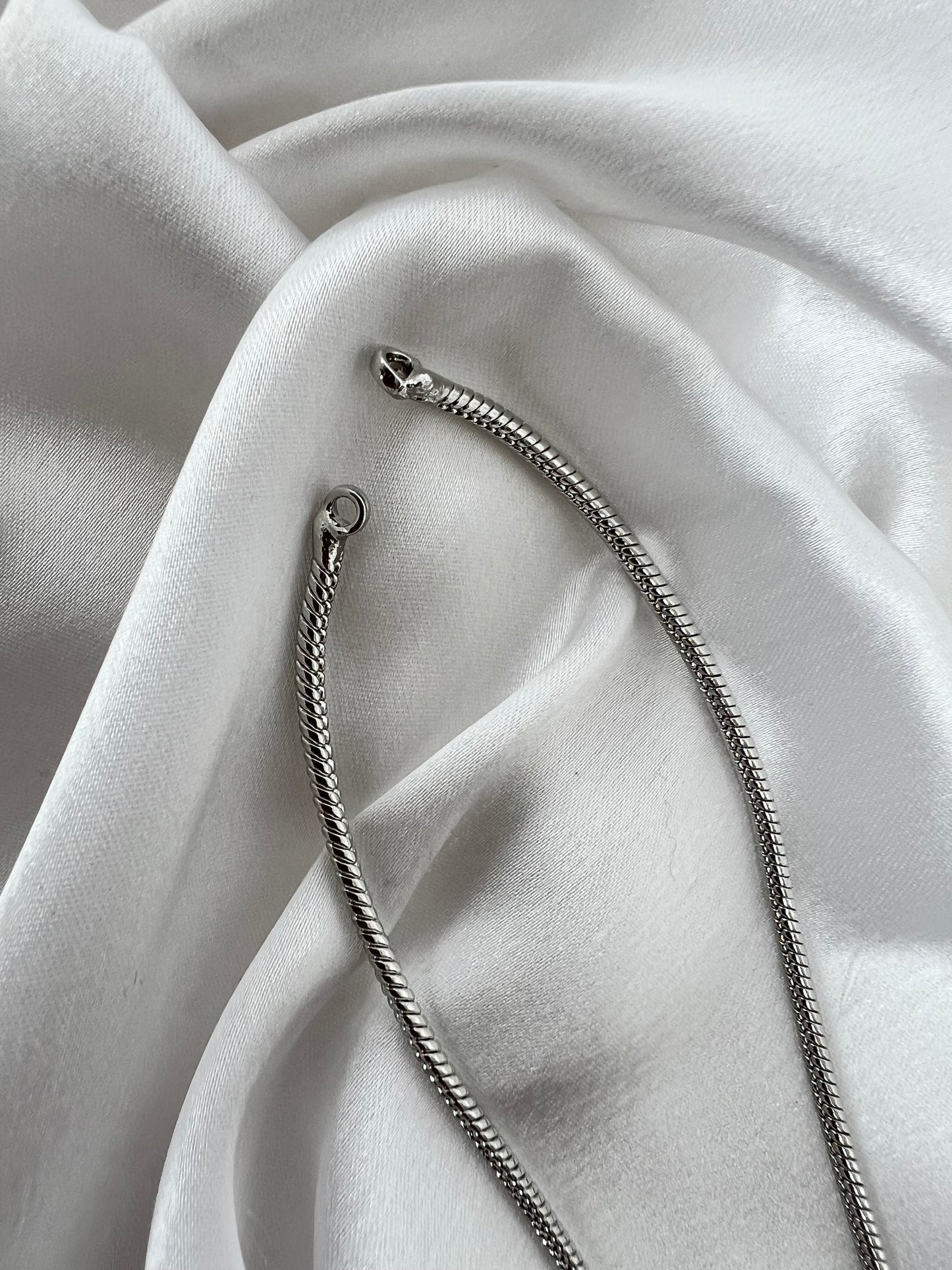 Simple plain silver anklets A3010