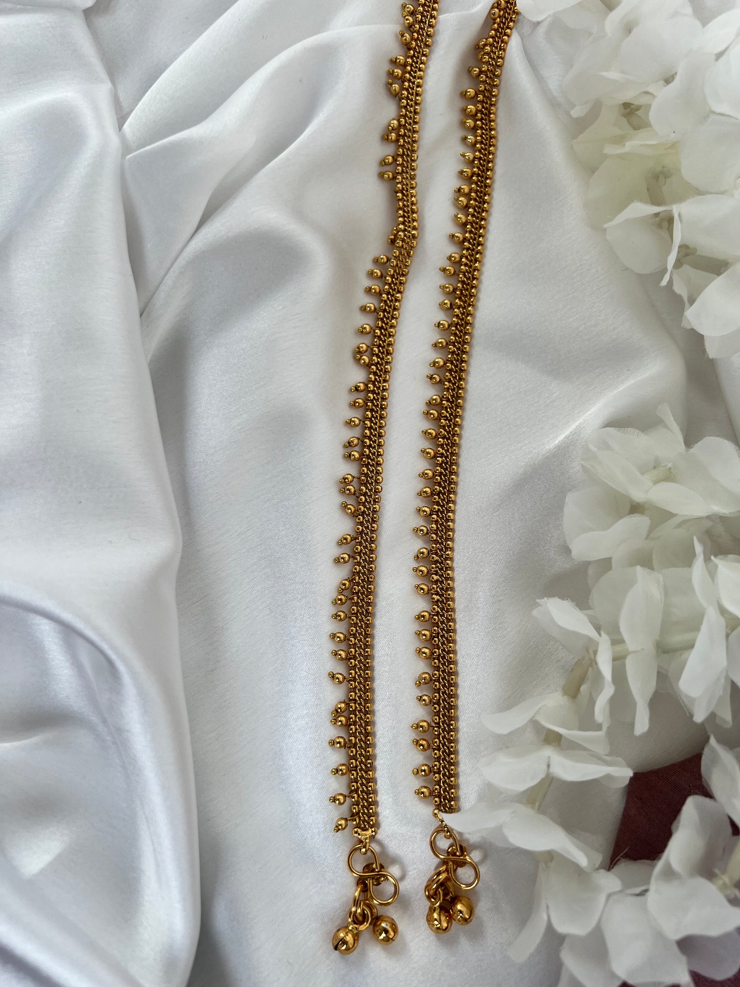 Gold plated golden ball anklets A3003