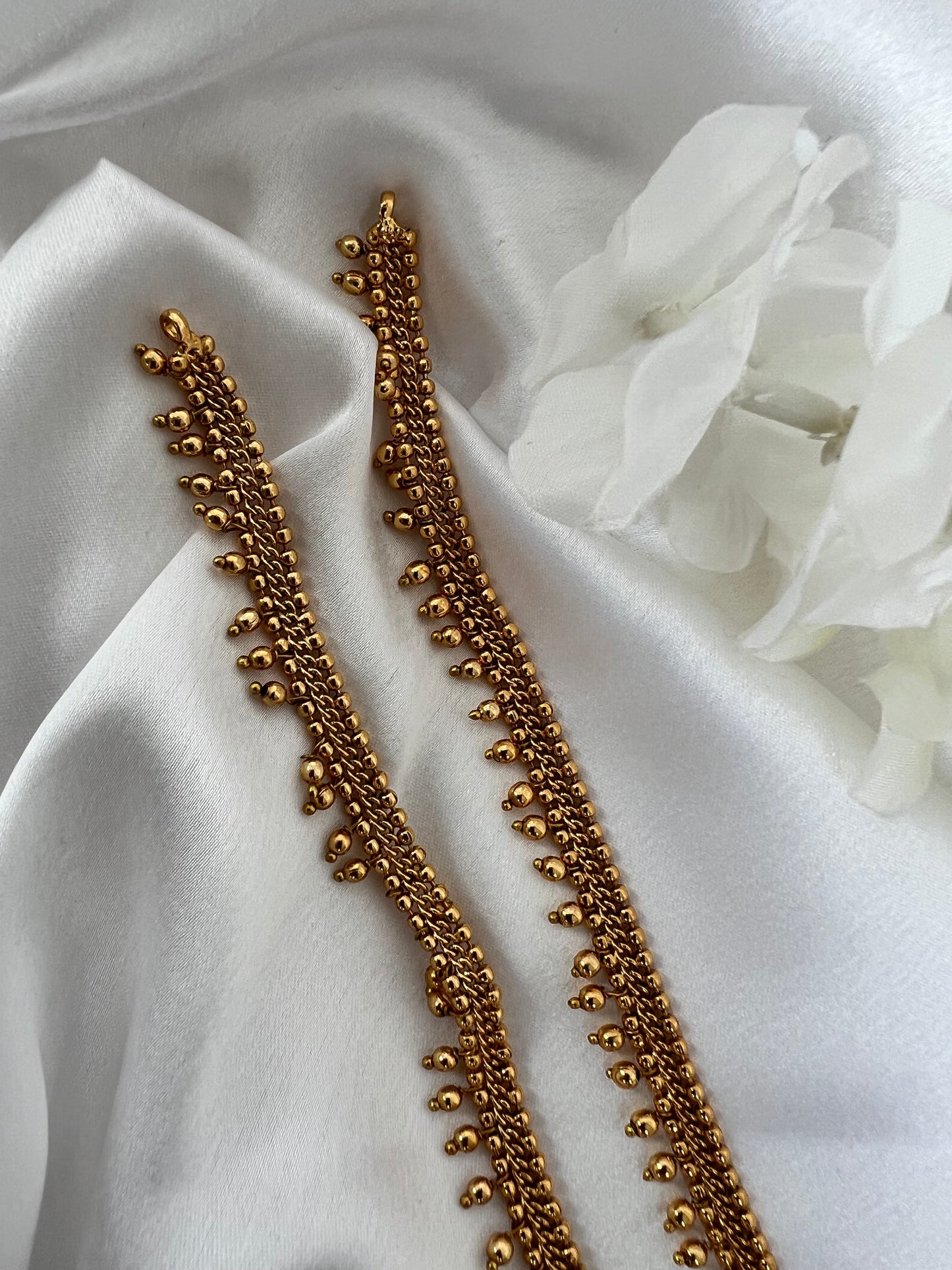 Gold plated golden ball anklets A3003