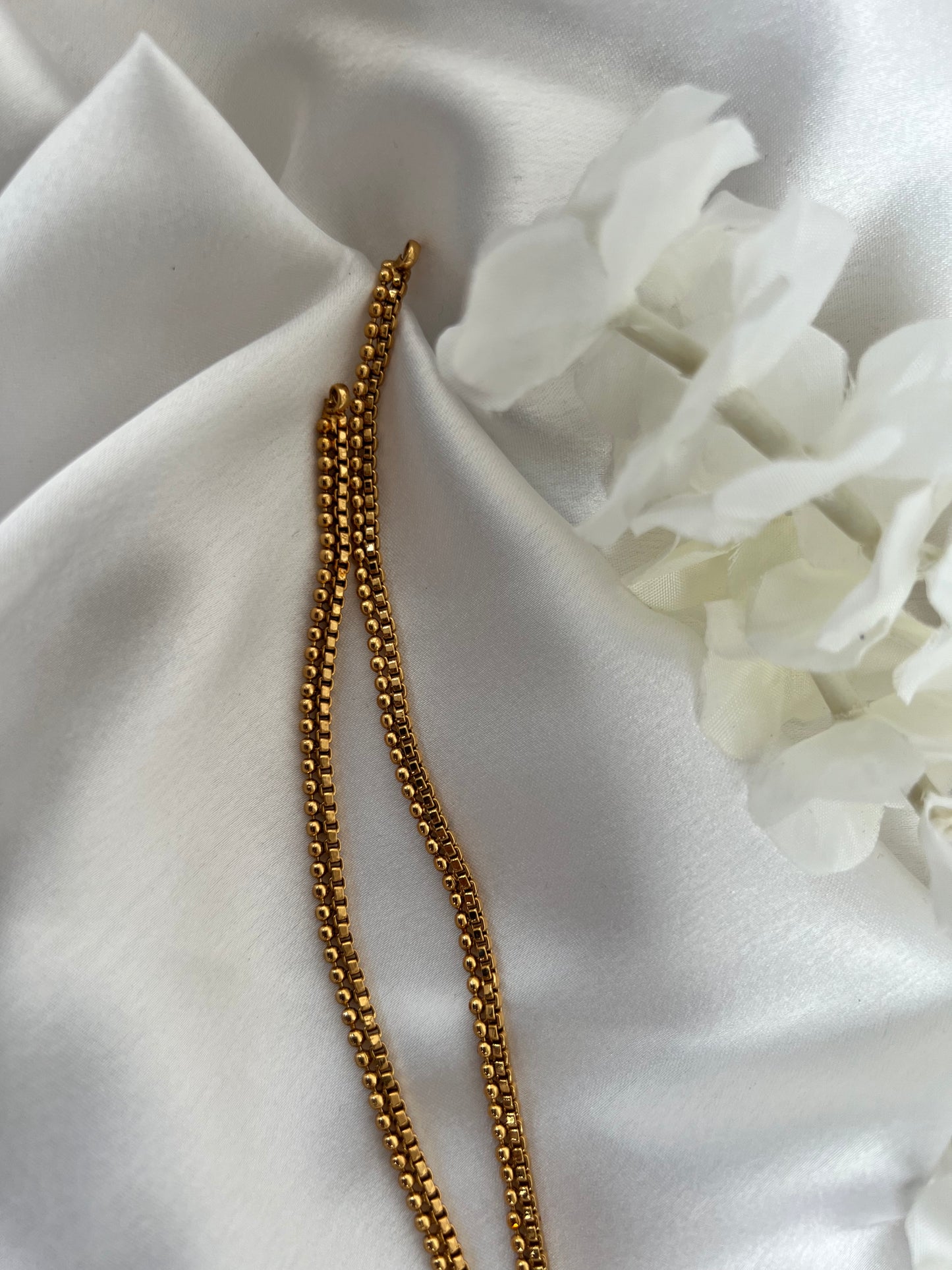 Simple plain gold plated anklets A3004