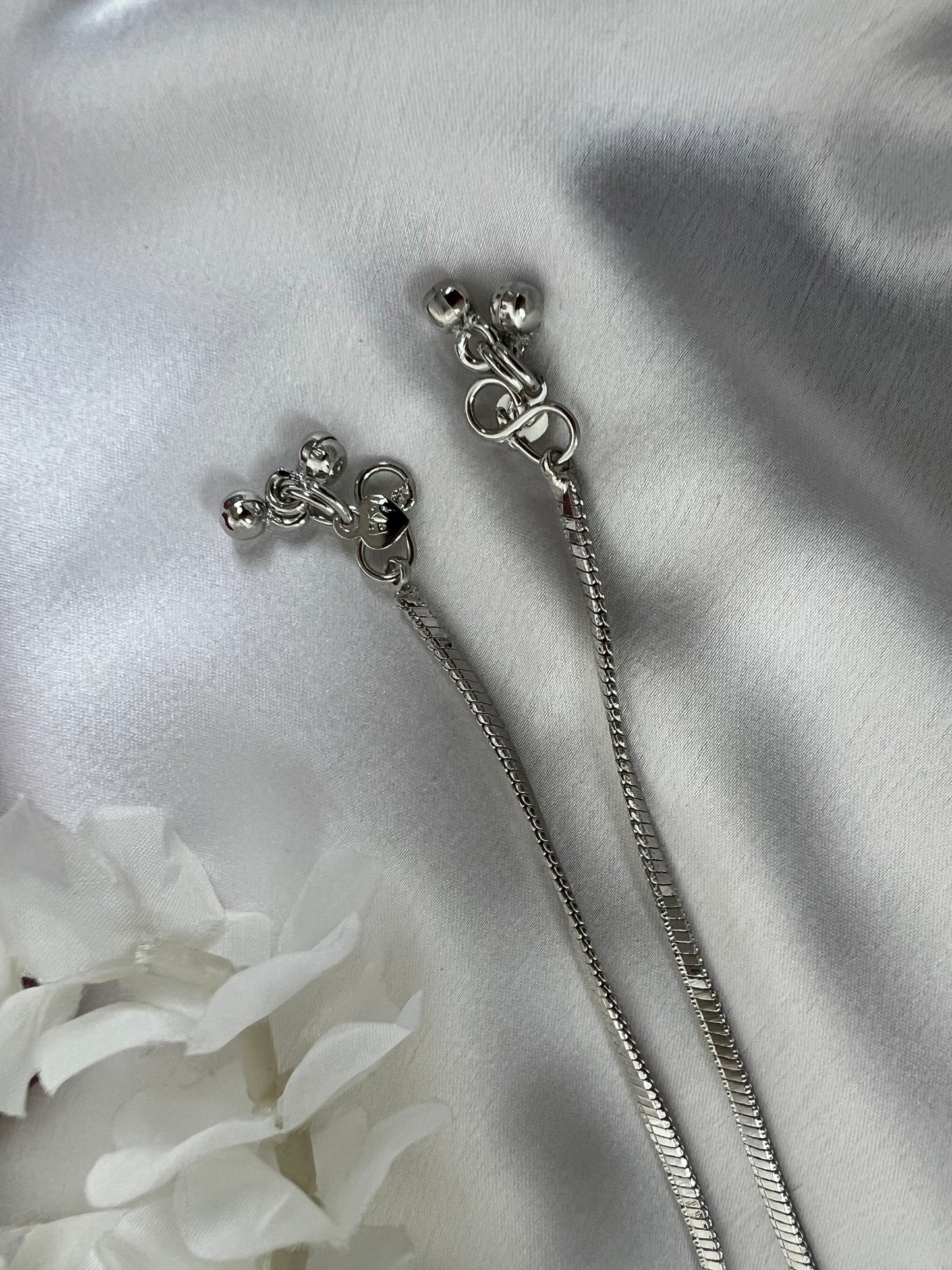 Simple plain silver anklets A3009