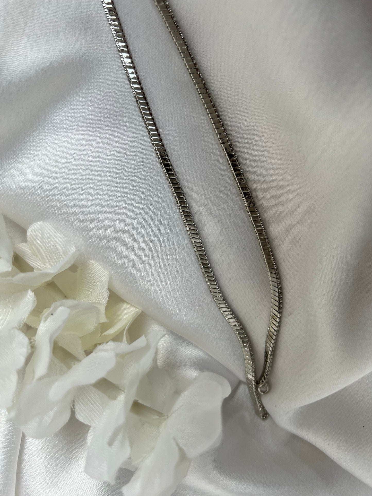 Simple plain silver anklets A3009
