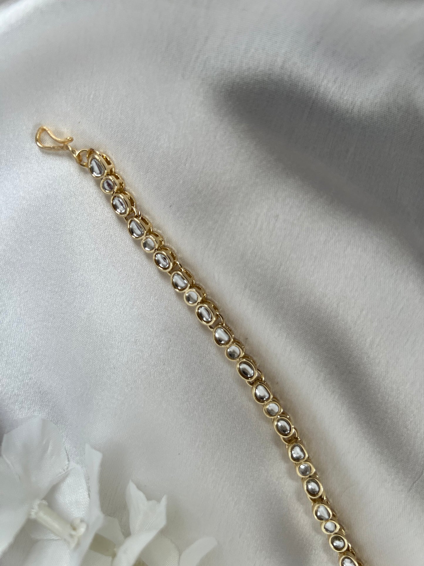 simple white gold headband SH3006