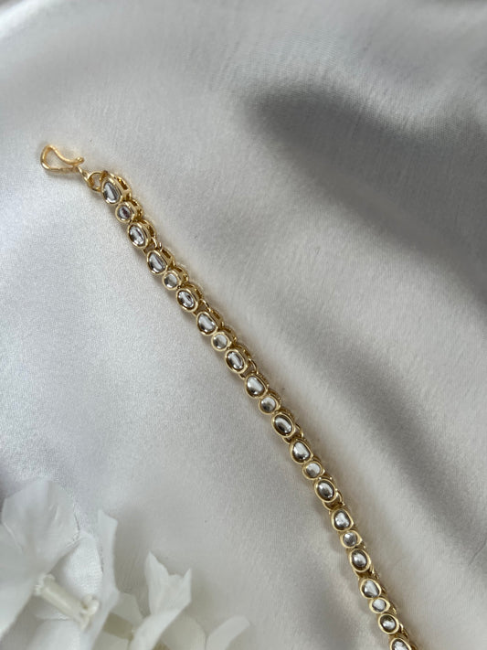 simple white gold headband SH3006