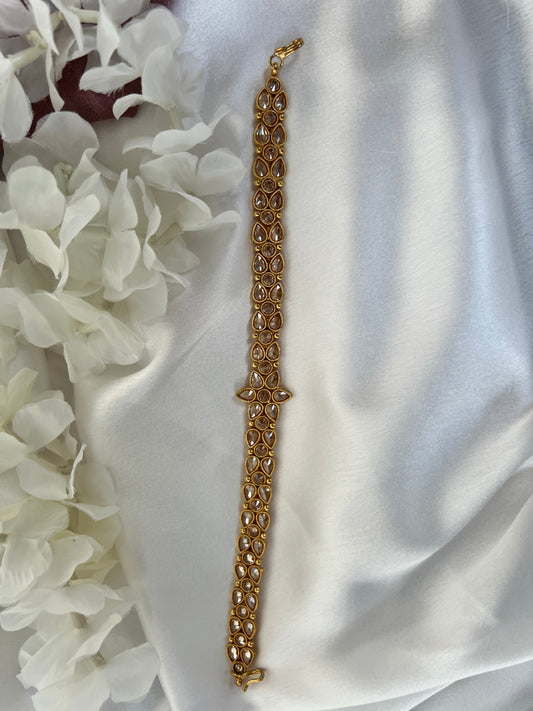 Golden headband with stones SH3001