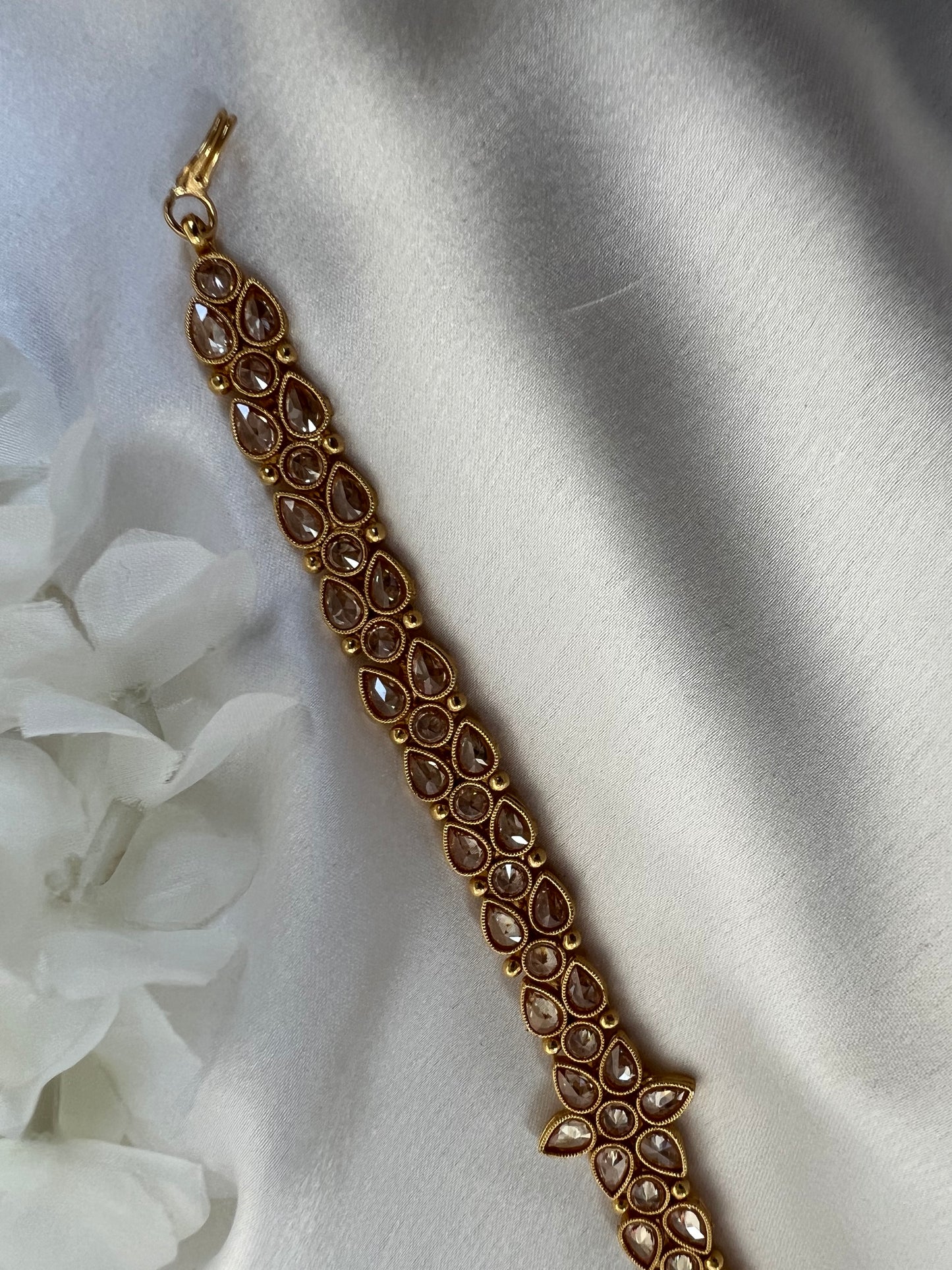 Golden headband with stones SH3001