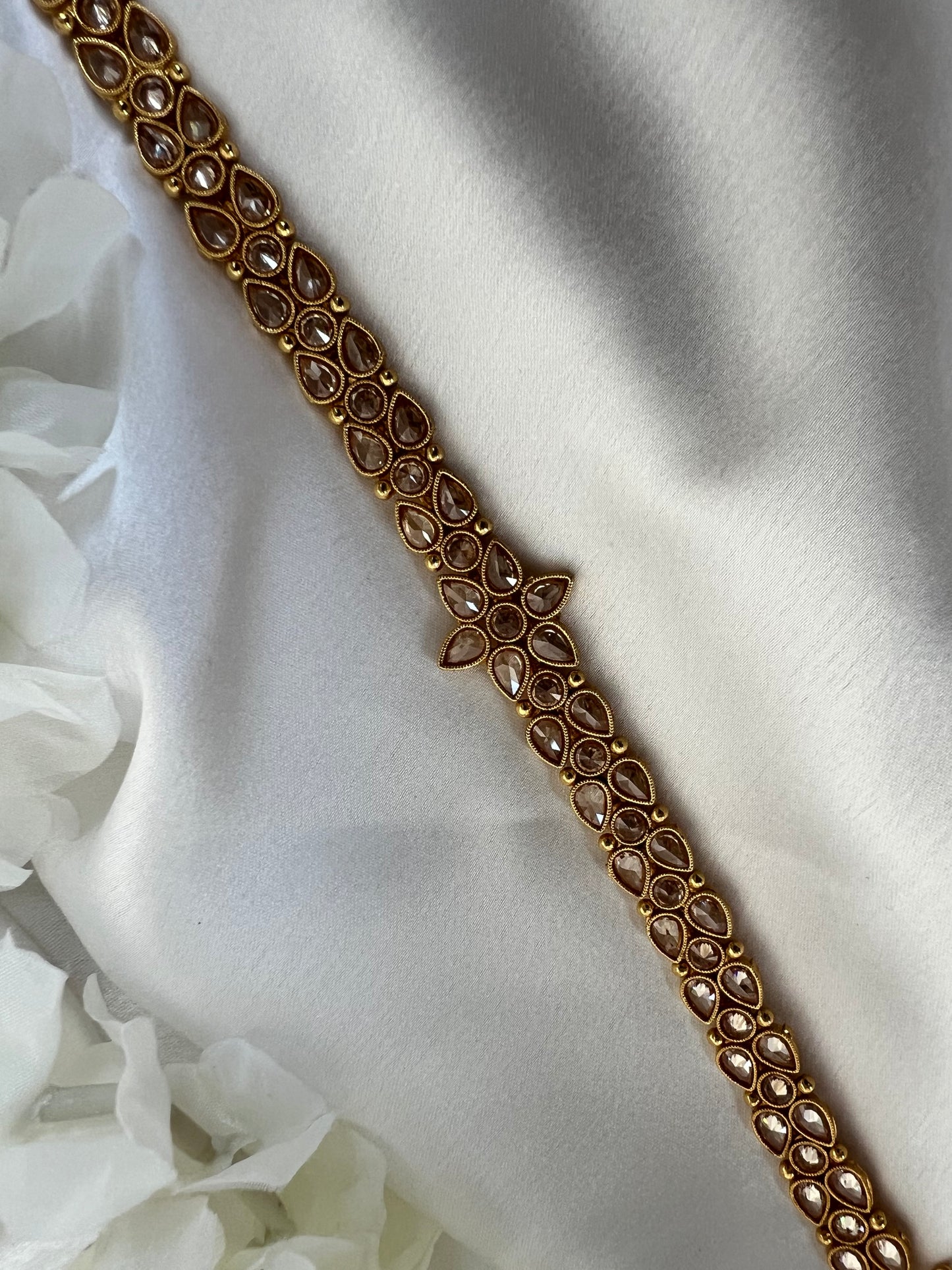 Golden headband with stones SH3001