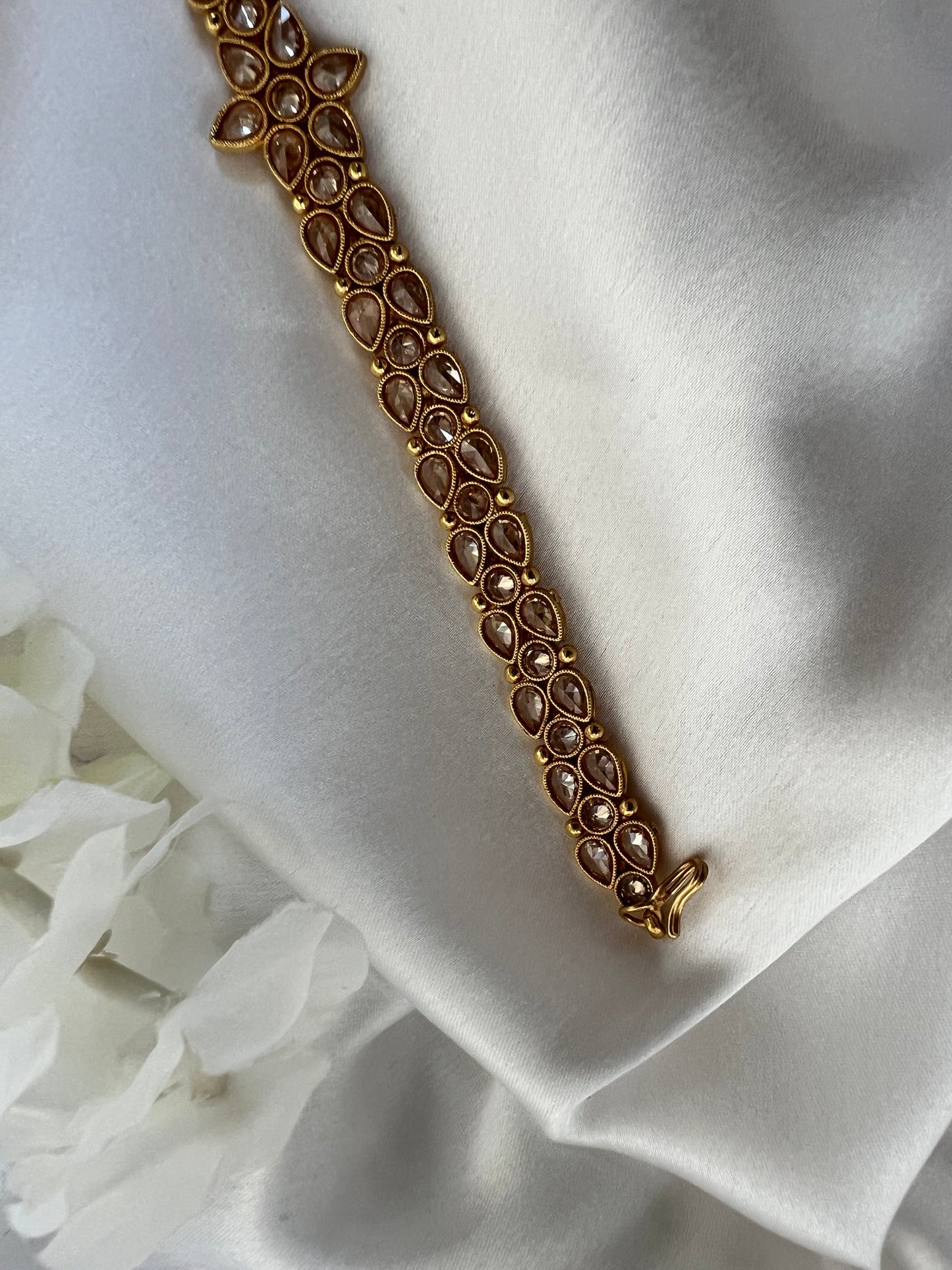 Golden headband with stones SH3001