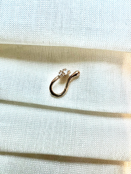 Cz stoned simple press in nosering NR3055