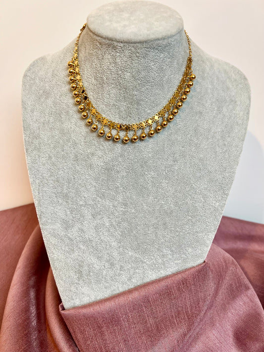 MANOJA - Simple golden short necklace N3208