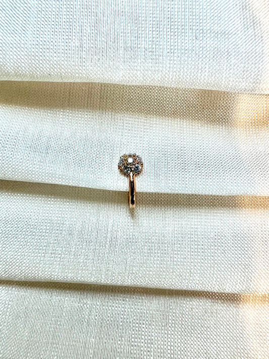 Cz stoned simple press in nosering NR3055