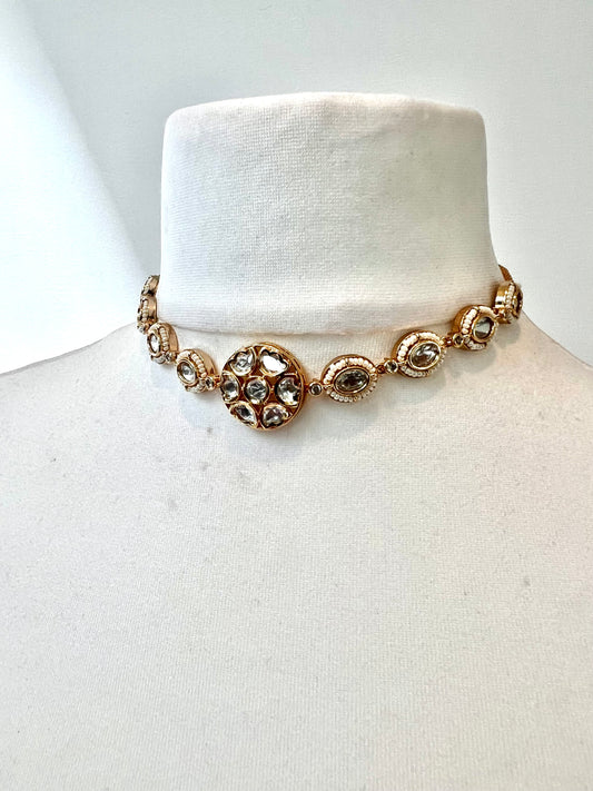 AGUSTA- Kundan classic necklace with gold plating N3279
