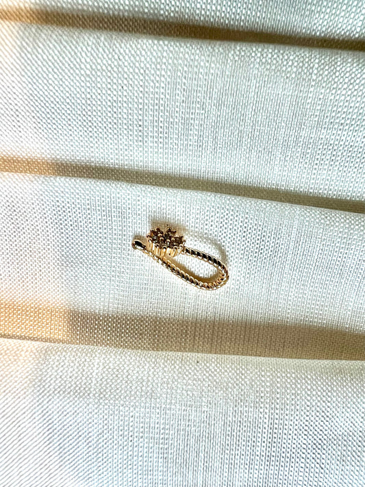 Cz stoned simple press in nosering NR3056