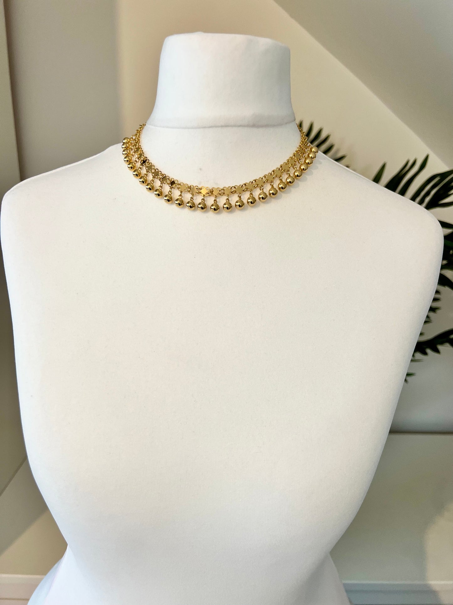 MANOJA - Simple golden short necklace N3208