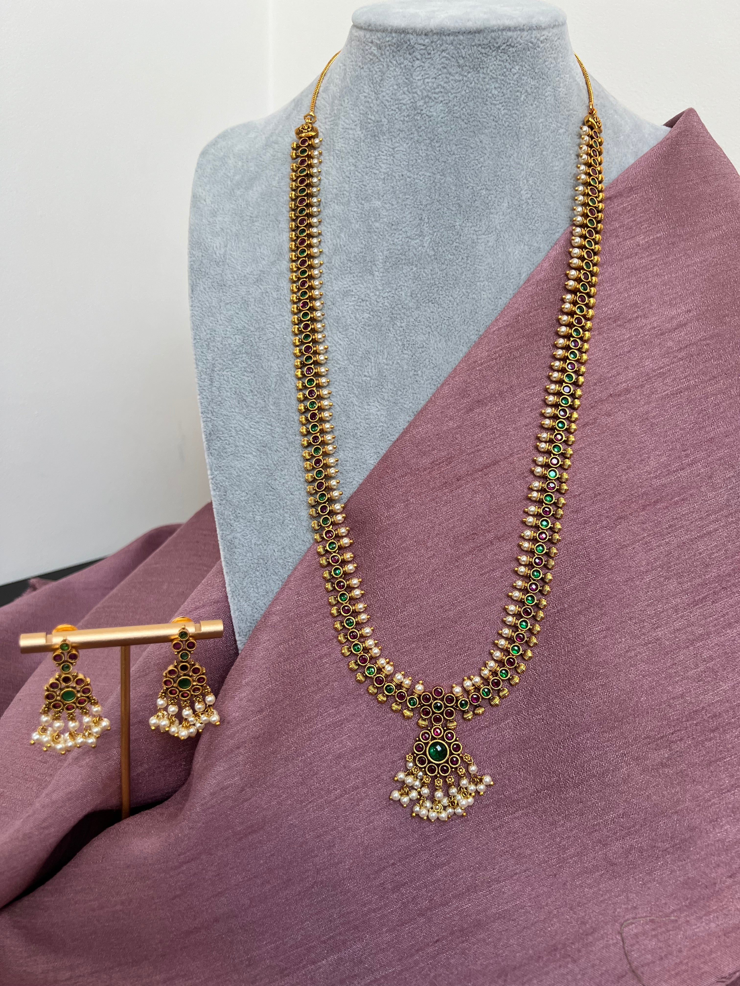 ZEVAR I Traditional Long Necklace Set – Zevar