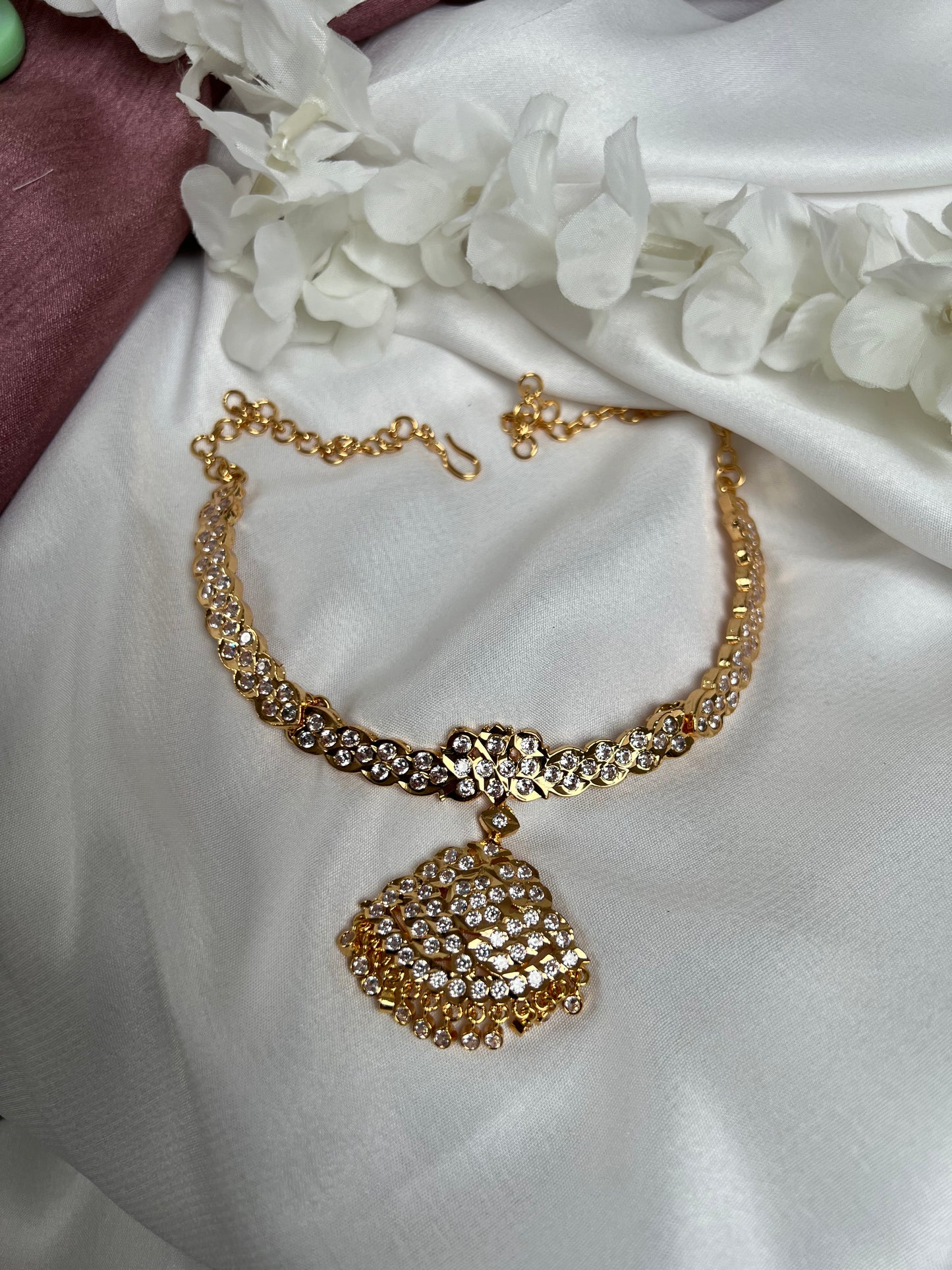 Attigai necklace choker 2 layered N3073