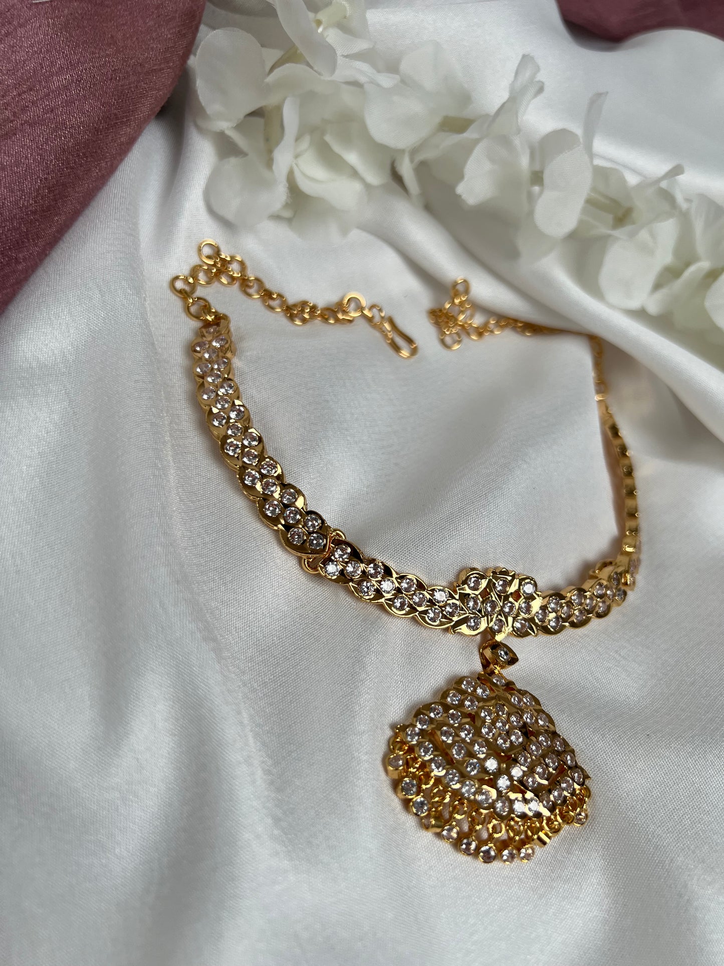 Attigai necklace choker 2 layered N3073