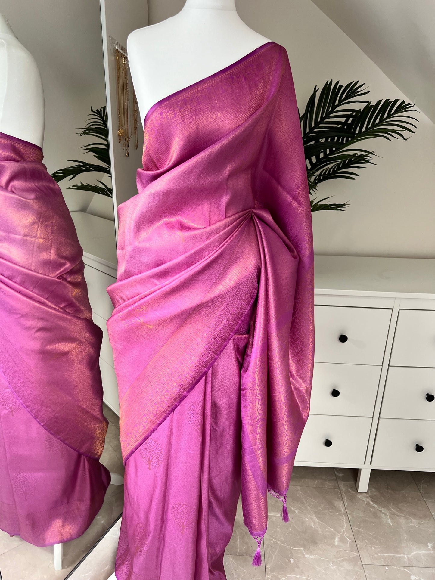 Lavendar kubera soft silk saree S3007