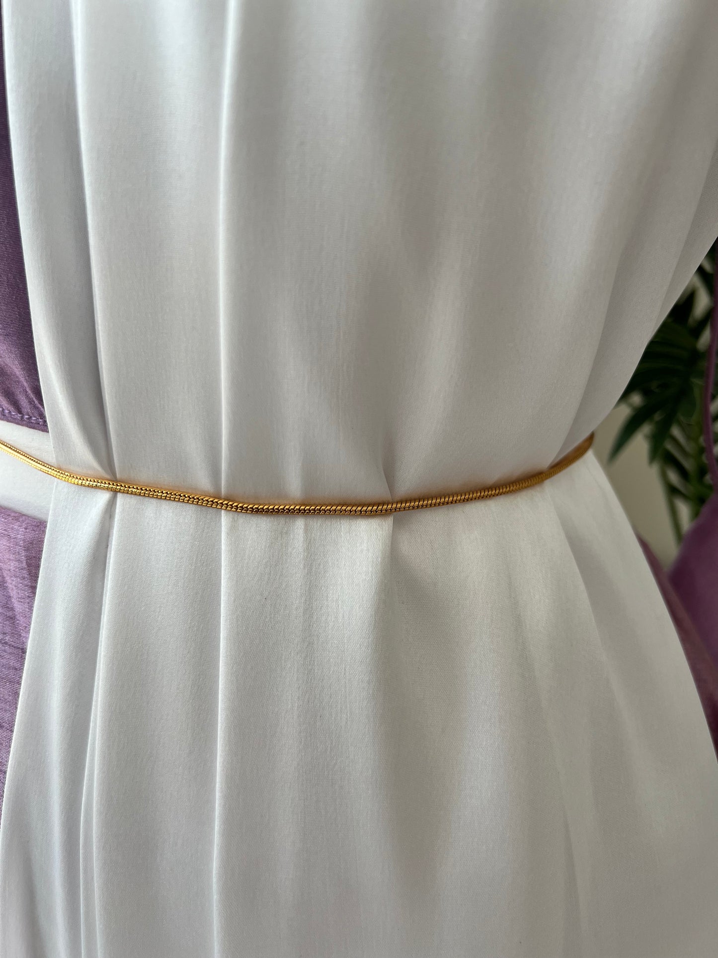 Plain simple gold plated waistchain W3012